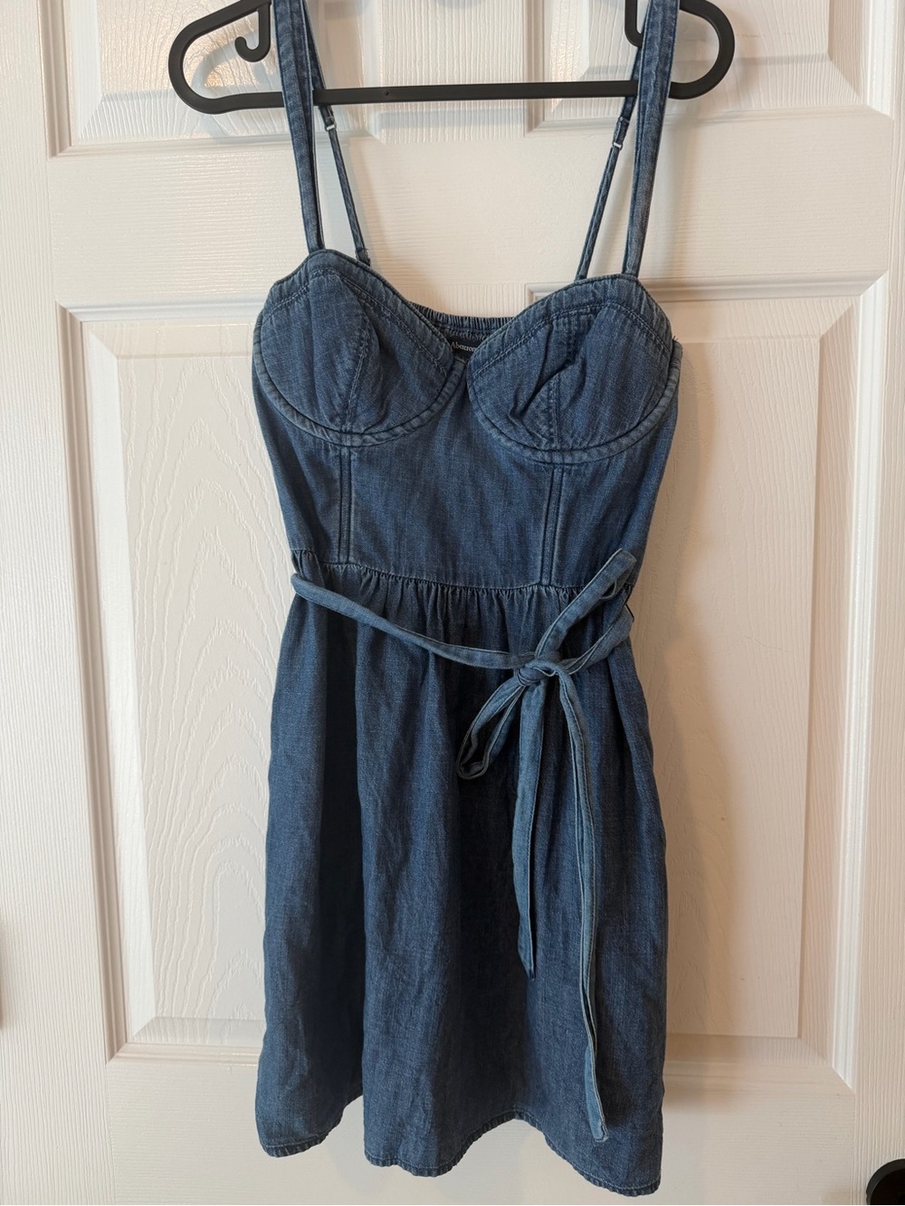 Abercrombie & Fitch Denim Tie-Waist Sundress